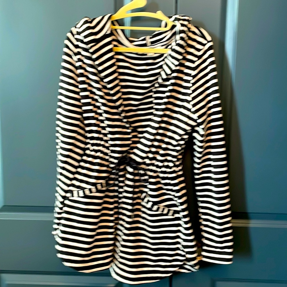 Loft Hooded jacket with tie front